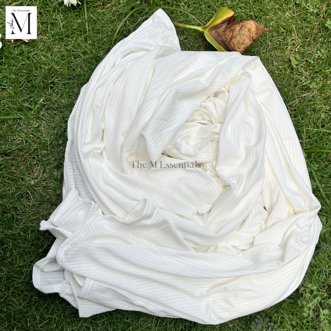 Ribbed Jersey - White
