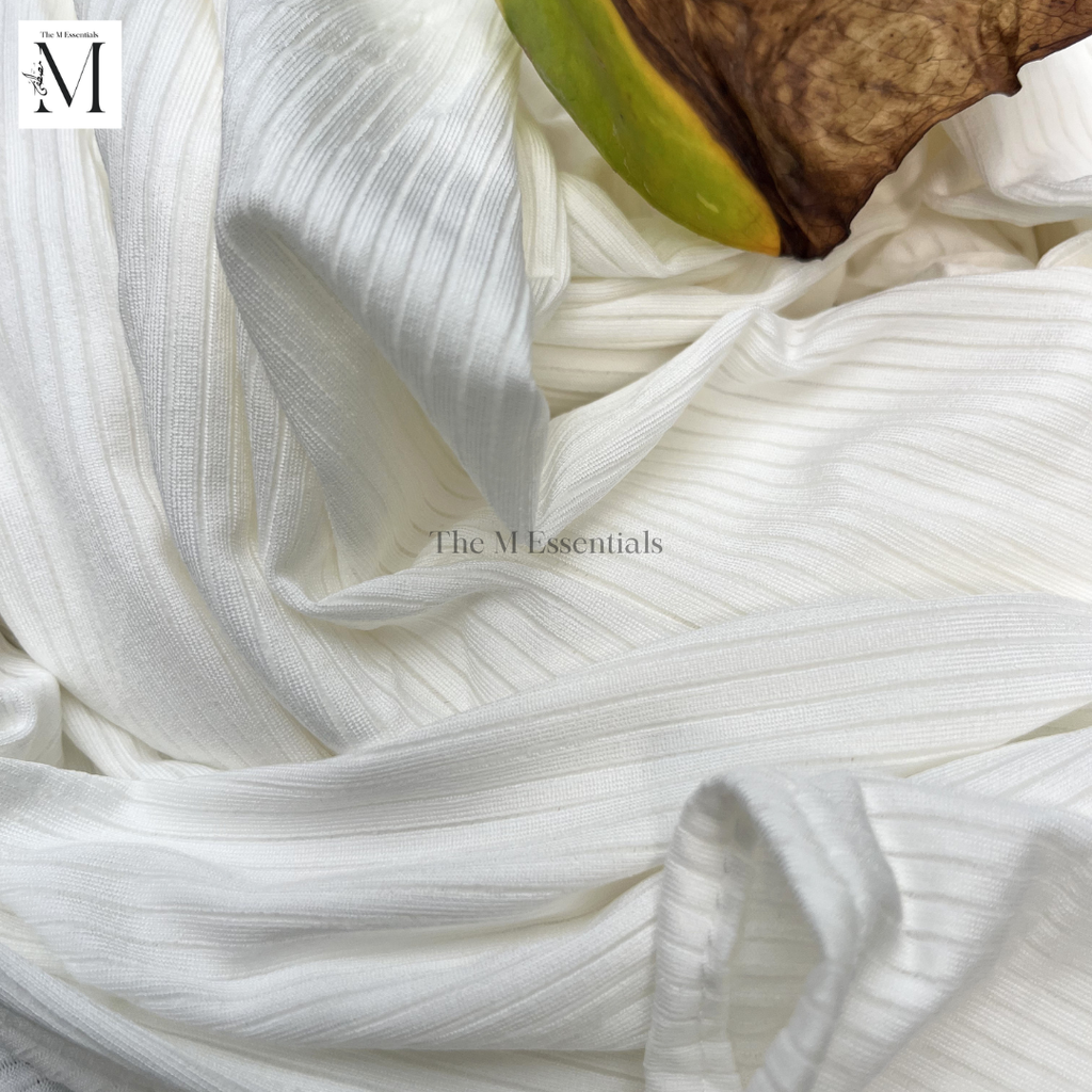 Ribbed Jersey - White