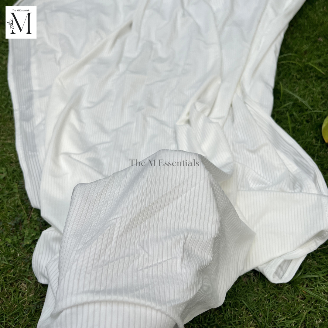 Ribbed Jersey - White