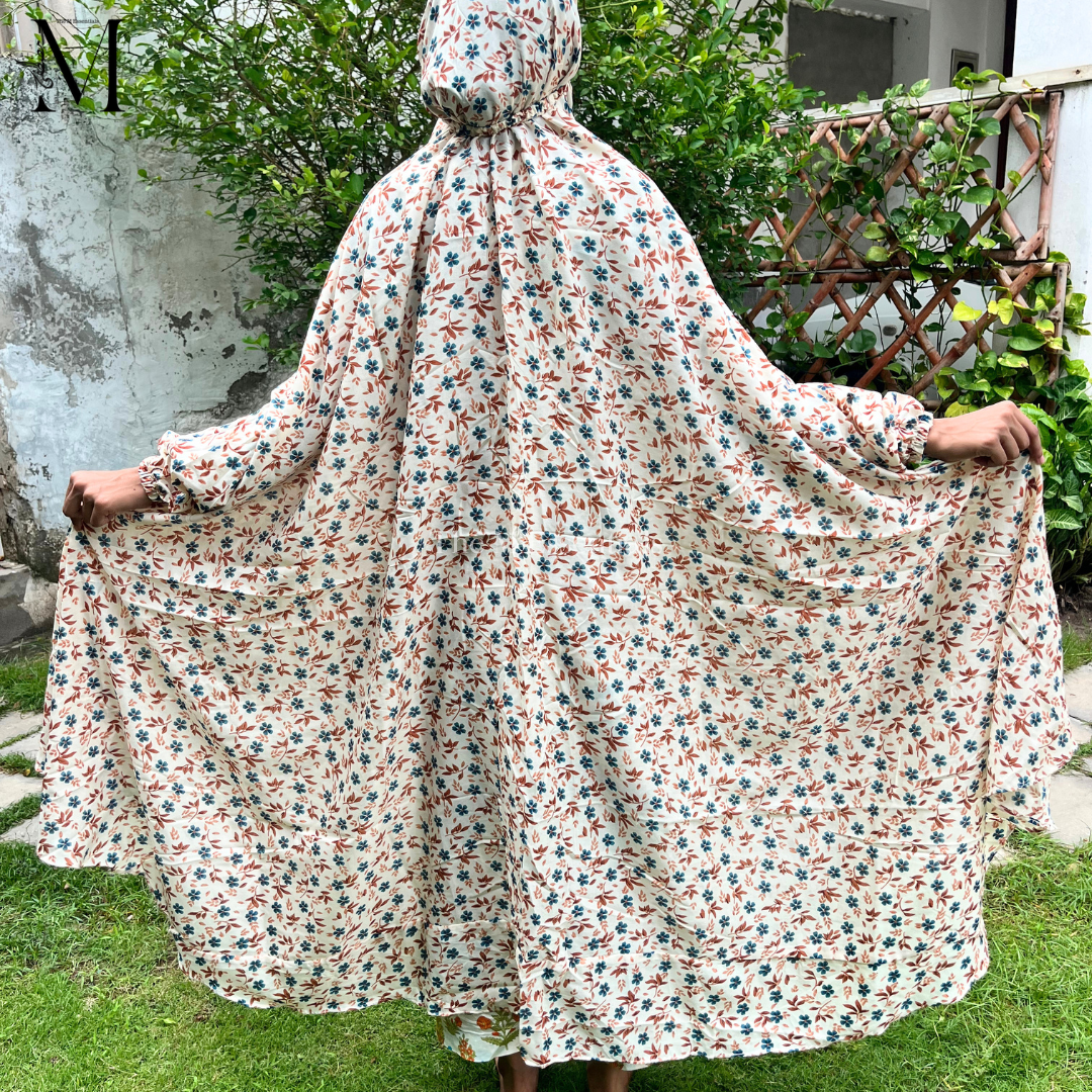 White Premium Prayer Dress (Namaz Chaddar) – Round Hem