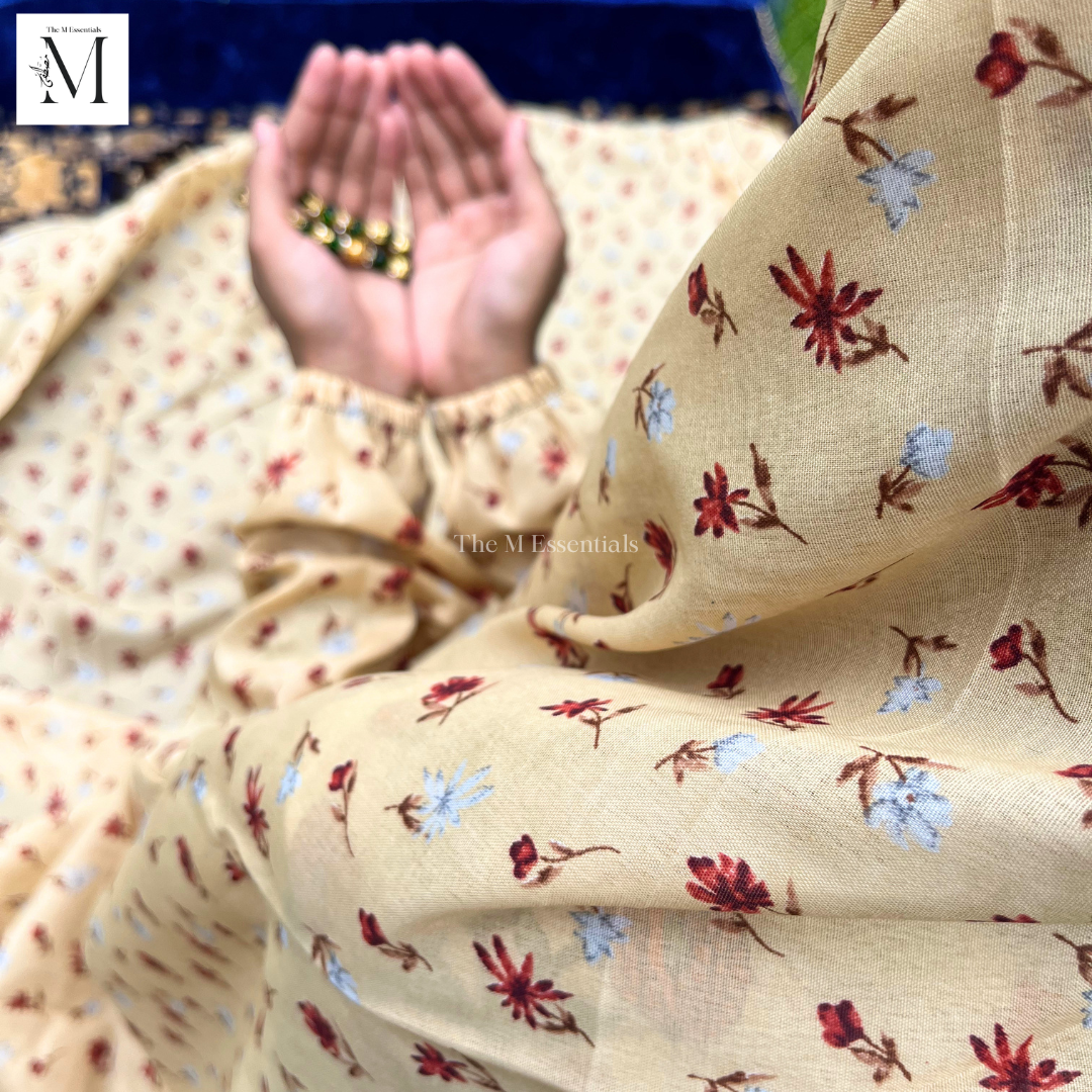 Yellow Premium Prayer Dress (Namaz Chaddar) – Round Hem